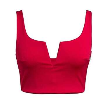 Susupeng Women Sexy Deep V Neck Crop Top - Casual Fashion