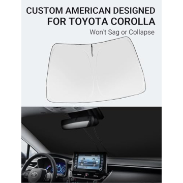 Proadsy 2025 Upgrade Windshield Sun Shade for Toyota Corolla Custom Fit Accessories