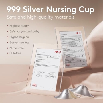 Momcozy Silver Nipple Cups for Comfortable Breastfeeding