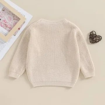 Baby Girl Valentines Day Outfit Cute Long Sleeve Sweater