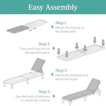 Best Choice Products Outdoor Lounge Chair, Resin Patio Chaise Lounger for Poolside, Backyard, Porch w/Seat Cushion, Adjustable Backrest, 5 Positions, 330lb Capacity - Brown/Ivory