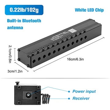 CHINLY 96pcs 12LEDs Fiber Optic Lights Kit - Remote/APP