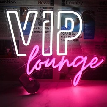 Horseneon VIP Lounge Neon Signs for Wall Decor, VIP Neon Lights Signs for Room Decor, Led Light Up S...