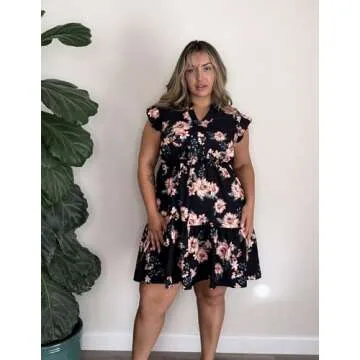 IN'VOLAND Plus Size Summer Dress for Beach & Parties