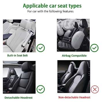 Flying Ideas Cute Car Seat Covers Full Set, Universal Fit for Most Cars SUV Pick-up Truck Sedan, Fit for Tesla, Car Accessories for Women Interior, Automotive Vehicle Auto Interior Décor (Full Set)