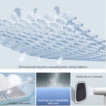 Flying Ideas Cute Car Seat Covers Full Set, Universal Fit for Most Cars SUV Pick-up Truck Sedan, Fit for Tesla, Car Accessories for Women Interior, Automotive Vehicle Auto Interior Décor (Full Set)