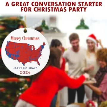USA Electoral Map 2024 Christmas Ornament