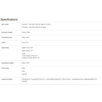 Mountain Buggy Nano Stroller Black Ultra-Compact Airline Approved