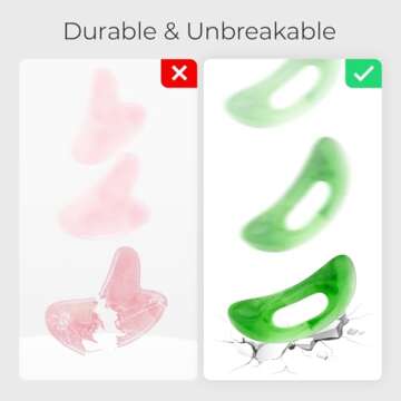 Scienlodic Body Gua Sha Massage Tool with Handle, Larger Guasha Tool for Back Neck Face Leg Massage,...