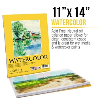 U.S. Art Supply Premium Watercolor Painting Paper Pads