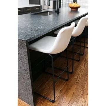 Signature Design by Ashley Centiar Urban Industrial 28.75" Pub Height Bucket Seat Barstool, 2 Count, White