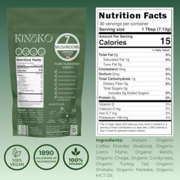Kinoko Mushroom Coffee with MCT Oil – Instant Creamy Energy Boost