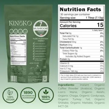 Kinoko Mushroom Coffee with MCT Oil – Instant Creamy Energy Boost
