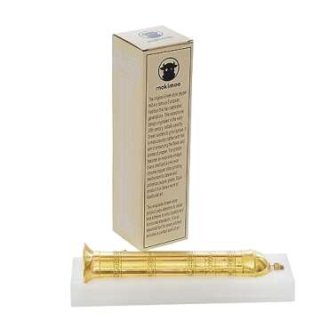 Makimoo Original Greek Pepper Mill, European Style Salt and Pepper Grinder, Brass, 9-Inch