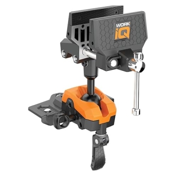 IQ Vise | 360° Articulating Bench Vise Made From Steel & Cast Aluminum w/ 8-Position Locking Ball &...