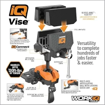 Premium IQ Vise with 360° Articulating Movement & Custom Jaws