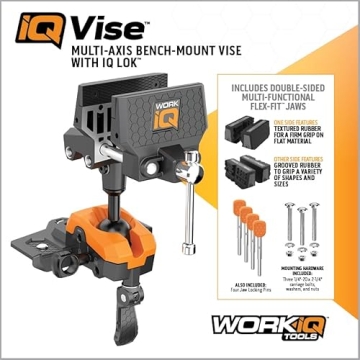 Premium IQ Vise with 360° Articulating Movement & Custom Jaws