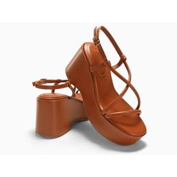 Coutgo Women's Stylish Platform Wedge Sandals for Summer