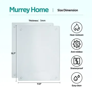 Murrey Home Stylish Tempered Glass Cutting Board Set