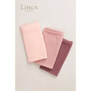 Ling's Moment Wedding Arch Draping Fabric 3 Panels 20Ft Chiffon Fabric,Sheer Draping Fabic for Wedding Arrangement Ceremony Reception Backdrop Party Swag Home Decor (Dusty Rose & Mauve & Blush)