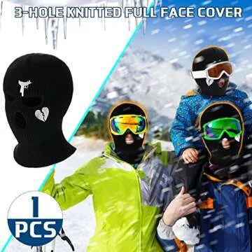 3 Hole Ski Mask: Windproof Balaclava for Winter Fun