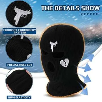 3 Hole Ski Mask: Windproof Balaclava for Winter Fun