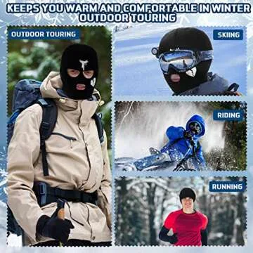 3 Hole Ski Mask: Windproof Balaclava for Winter Fun