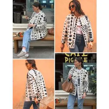 Yimoon Women's Lightweight Floral Quilted Jacket Stylish & Chic