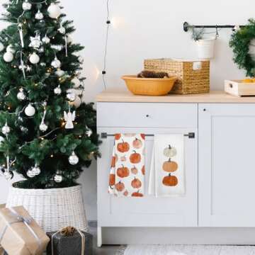 KFXHANGD Fall Pumpkin Kitchen Towels Set of 2 for Home Decor