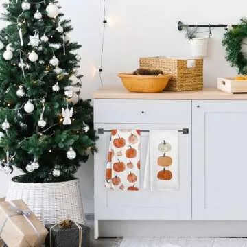 KFXHANGD Fall Pumpkin Kitchen Towels Set of 2 for Home Decor