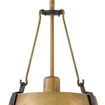 Hinkley Cartwright Pendant - Rustic Brass, Adjustable Height