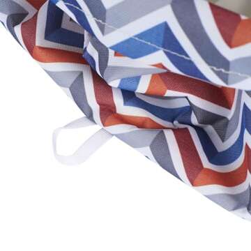 Household Essentials Krush Container All-Purpose Utility Tote, Water-Resistant Vinyl Lining, Chevron