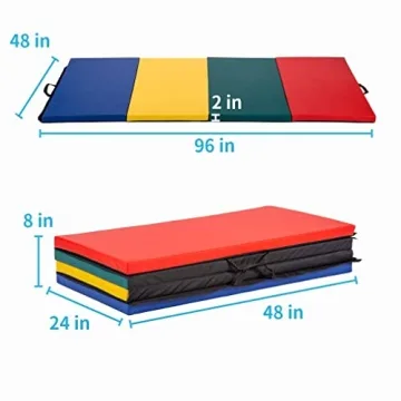 Durable Foldable Gymnastics Mat For All Ages - Portable Fitness