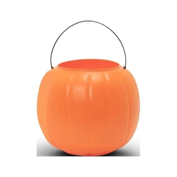 Pumpkin Treat Pail 8" Orange Halloween Decor
