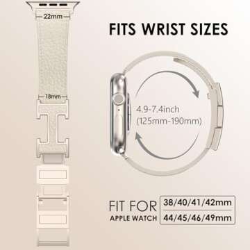 Stylish XINGYAS Leather Magnetic Apple Watch Band