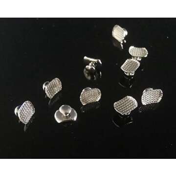 30pcs New Bondable Lingual Buttons Oval Base Dental Orthodontic Dental Materials Dentist Orthodontist