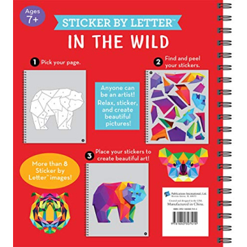 Brain Games Sticker by Letter Wild Adventures Kids Book