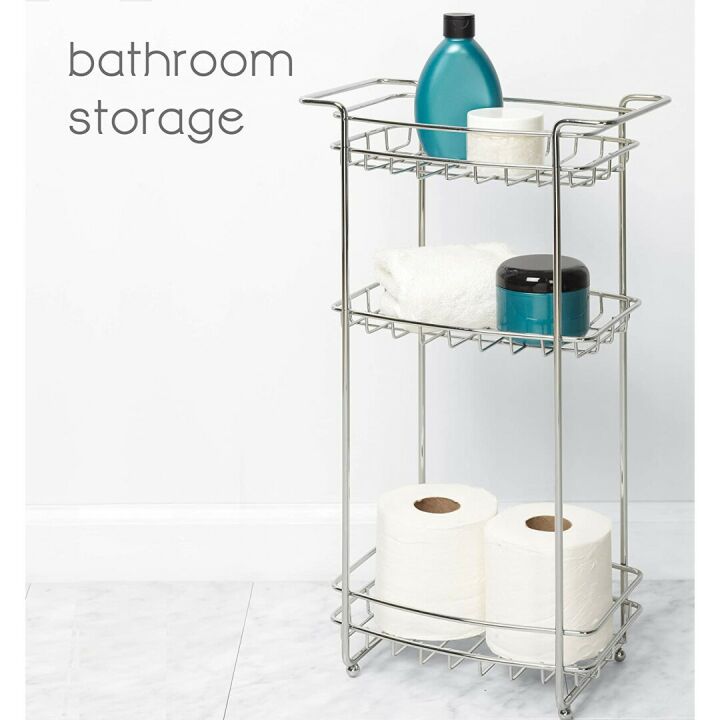 Zenna Home Slimline Chrome Floor Stand for Bathrooms