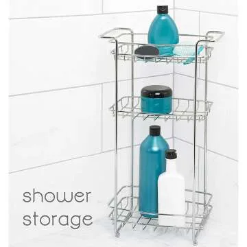 Zenna Home Slimline Chrome Floor Stand for Bathrooms