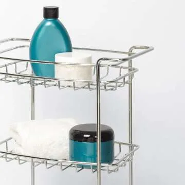 Zenna Home Slimline Chrome Floor Stand for Bathrooms