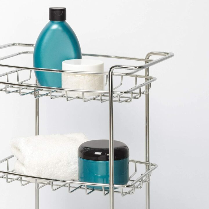 Zenna Home Slimline Chrome Floor Stand for Bathrooms