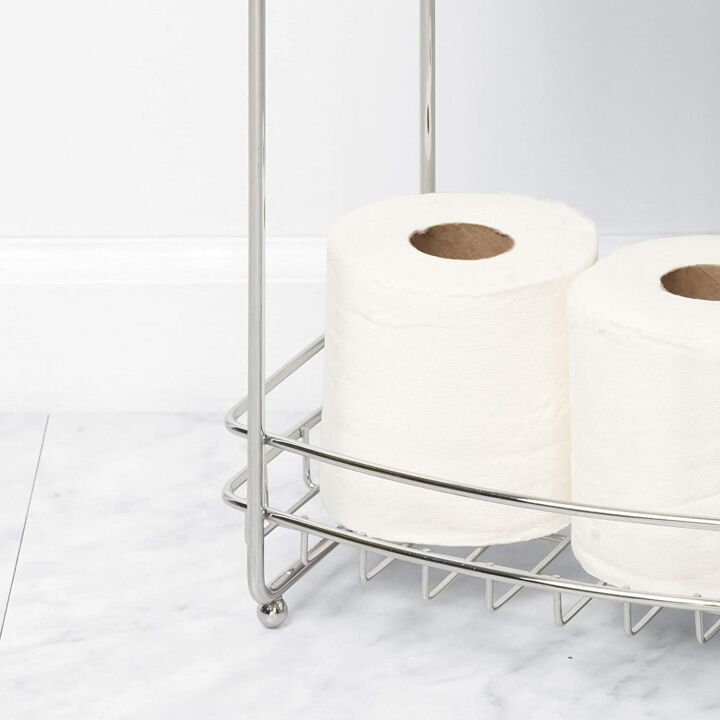 Zenna Home Slimline Chrome Floor Stand for Bathrooms