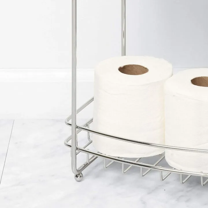 Zenna Home Slimline Chrome Floor Stand for Bathrooms