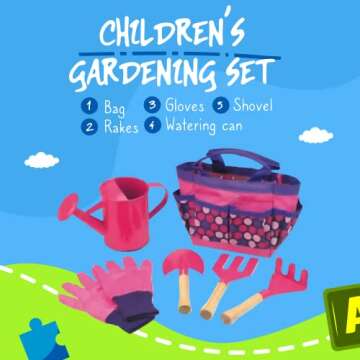 Taylor Toy Kids Pink Gardening Set - Fun Outdoor Tools for Children