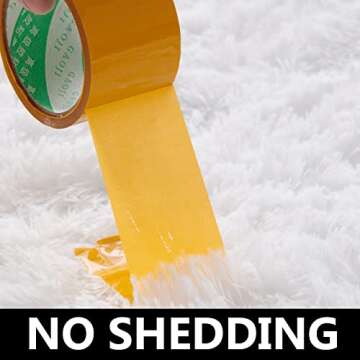 TABAYON Shag Area Rug, 4'x6' Ivory Indoor Ultra Soft Plush Rugs for Living Room, Non-Skid Modern Nursery Faux Fur Rugs for Home Decor