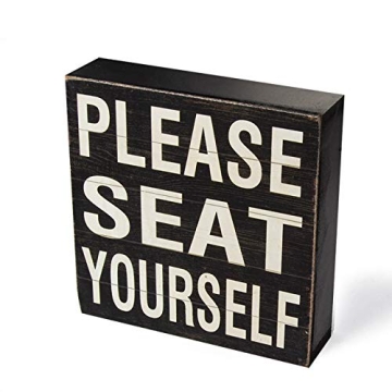 Yankario Farmhouse Funny Bathroom Sign, 6'' Wooden Dec