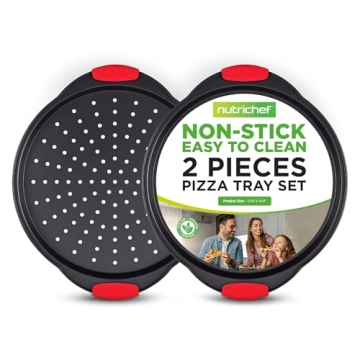 NutriChef Nonstick Pizza Tray for Perfect Pizzas