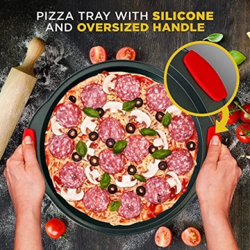 NutriChef Nonstick Pizza Tray for Perfect Pizzas