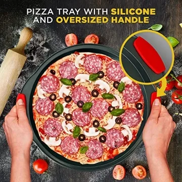 NutriChef Nonstick Pizza Tray for Perfect Pizzas