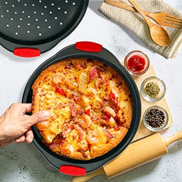 NutriChef Nonstick Pizza Tray for Perfect Pizzas